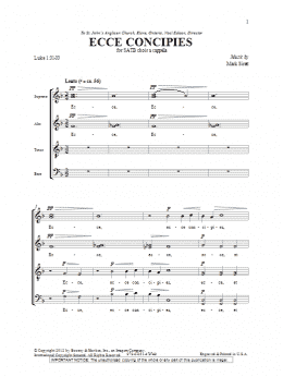 page one of Ecce Concipies (SATB Choir)