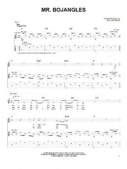 page one of Mr. Bojangles (Guitar Tab)