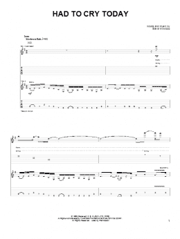 page one of Had To Cry Today (Guitar Tab)