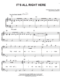 page one of It's All Right Here (Easy Piano)