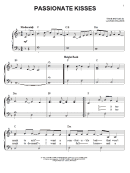 page one of Passionate Kisses (Easy Piano)