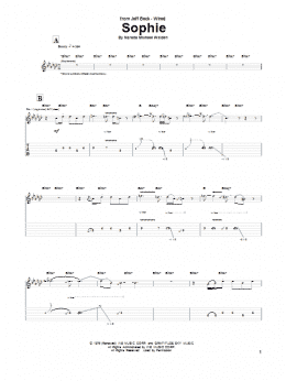 page one of Sophie (Guitar Tab)
