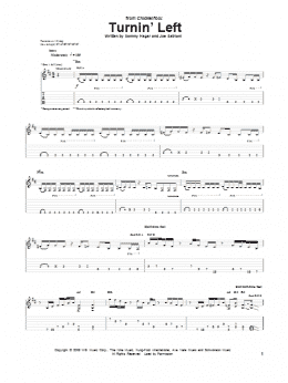 page one of Turnin' Left (Guitar Tab)