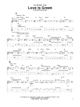 page one of Love Is Green (Guitar Tab)