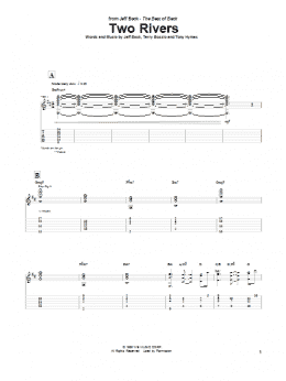 page one of Two Rivers (Guitar Tab)
