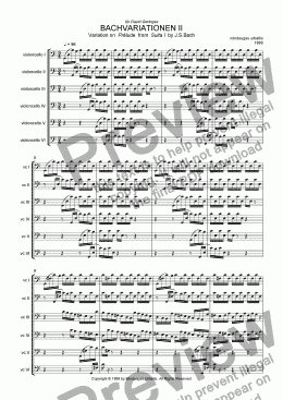 page one of from Bachvariationen II: Variation on Prelude from Suite I by J.S.Bach