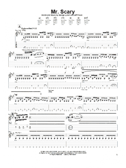 page one of Mr. Scary (Guitar Tab)