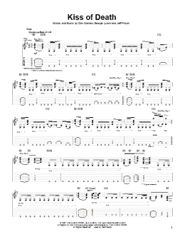 page one of Kiss Of Death (Guitar Tab)