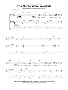 page one of The Nurse Who Loved Me (Guitar Tab)