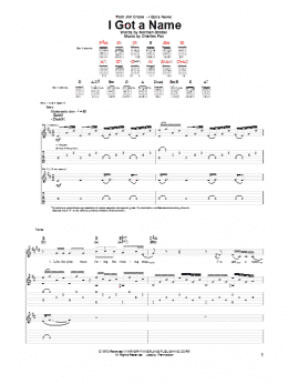 page one of I Got A Name (Guitar Tab)