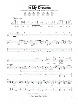 page one of In My Dreams (Guitar Tab)