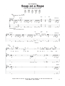 page one of Soap On A Rope (Guitar Tab)
