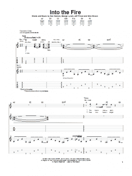 page one of Into The Fire (Guitar Tab)