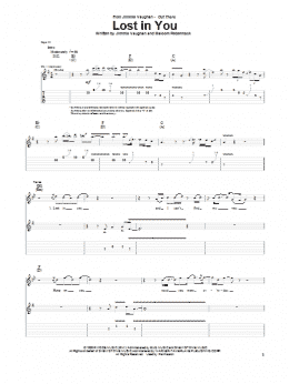 page one of Lost In You (Guitar Tab)