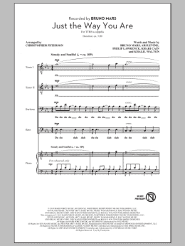 page one of Just The Way You Are (TTBB Choir)