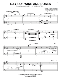 page one of Days Of Wine And Roses (arr. Phillip Keveren) (Piano Solo)