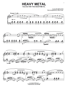 page one of Heavy Metal (Piano Solo)