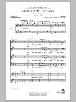 page one of When Will My Heart Arise (SATB Choir)