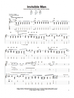 page one of Invisible Man (Guitar Tab)