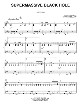 page one of Supermassive Black Hole (Piano Duet)