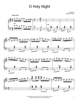 page one of O Holy Night [Ragtime version] (Piano Solo)