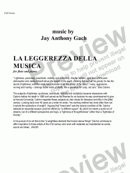 page one of La Leggerezza della Musica (flute & piano)