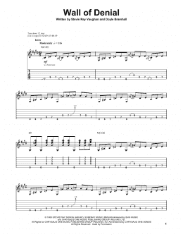 page one of Wall Of Denial (Guitar Tab (Single Guitar))