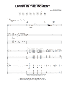 page one of Living In The Moment (Guitar Tab)