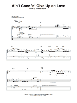 page one of Ain't Gone 'N' Give Up On Love (Guitar Tab (Single Guitar))