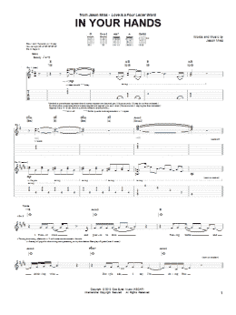 page one of In Your Hands (Guitar Tab)