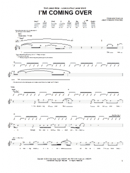 page one of I'm Coming Over (Guitar Tab)