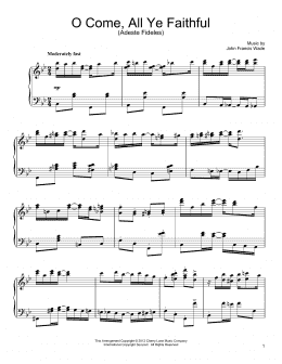 page one of O Come, All Ye Faithful (Adeste Fideles) [Ragtime version] (Piano Solo)