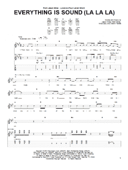 page one of Everything Is Sound (La La La) (Guitar Tab)