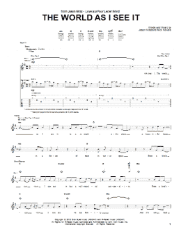 page one of The World As I See It (Guitar Tab)