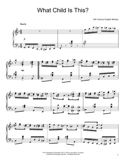 page one of What Child Is This? [Ragtime version] (Piano Solo)