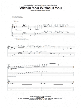page one of Within You Without You (Guitar Tab)