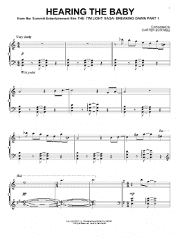 page one of Hearing The Baby (Piano Solo)