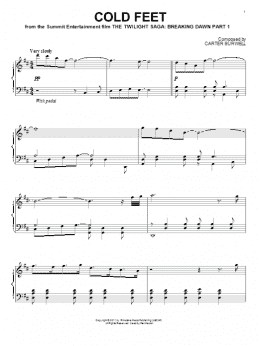 page one of Cold Feet (Piano Solo)