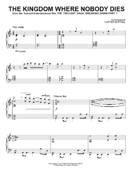 page one of The Kingdom Where Nobody Dies (Piano Solo)