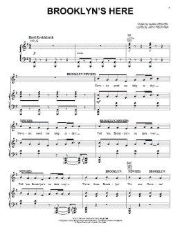 page one of Brooklyn's Here (Piano, Vocal & Guitar Chords (Right-Hand Melody))