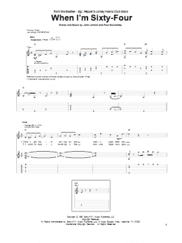 page one of When I'm Sixty-Four (Guitar Tab)
