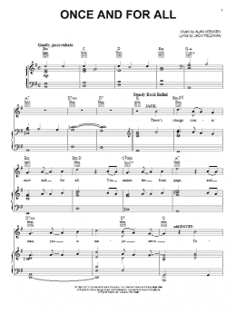 page one of Once And For All (Piano, Vocal & Guitar Chords (Right-Hand Melody))
