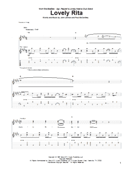 page one of Lovely Rita (Guitar Tab)