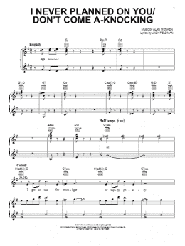 page one of I Never Planned On You/Don't Come A-Knocking (Piano, Vocal & Guitar Chords (Right-Hand Melody))