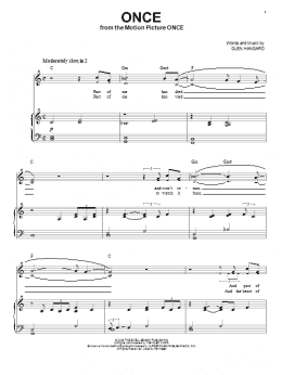 page one of Once (Piano & Vocal)