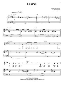page one of Leave (Piano & Vocal)