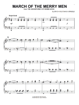 page one of March Of The Merry Men (Piano Solo)