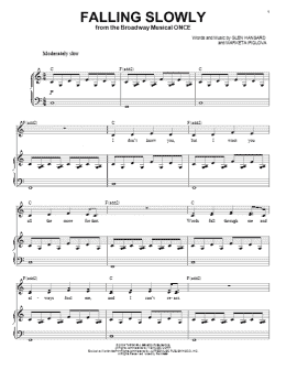 page one of Falling Slowly (from Once) (Piano & Vocal)