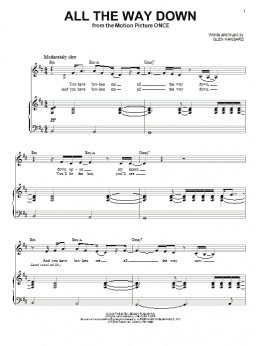 page one of All The Way Down (Piano & Vocal)