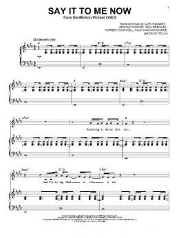 page one of Say It To Me Now (Piano & Vocal)